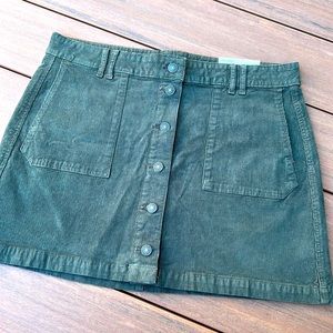 Green Corduroy Skirt